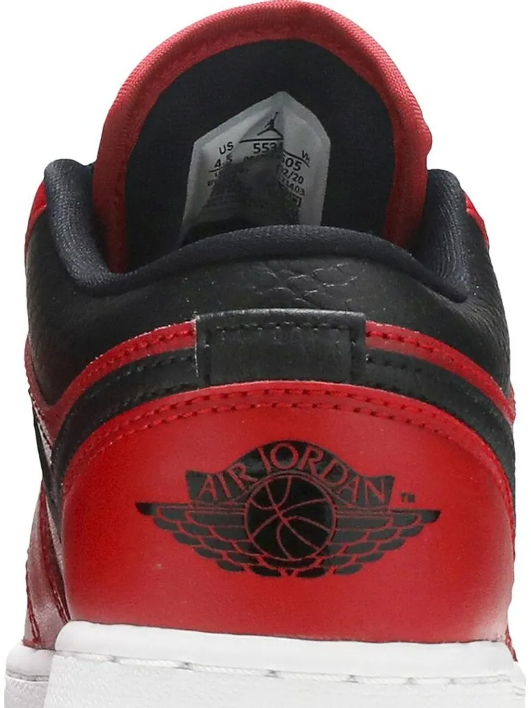 Кроссовки Air Jordan 1 Low GS Reverse Bred — изображение 7 из 8, белый красный