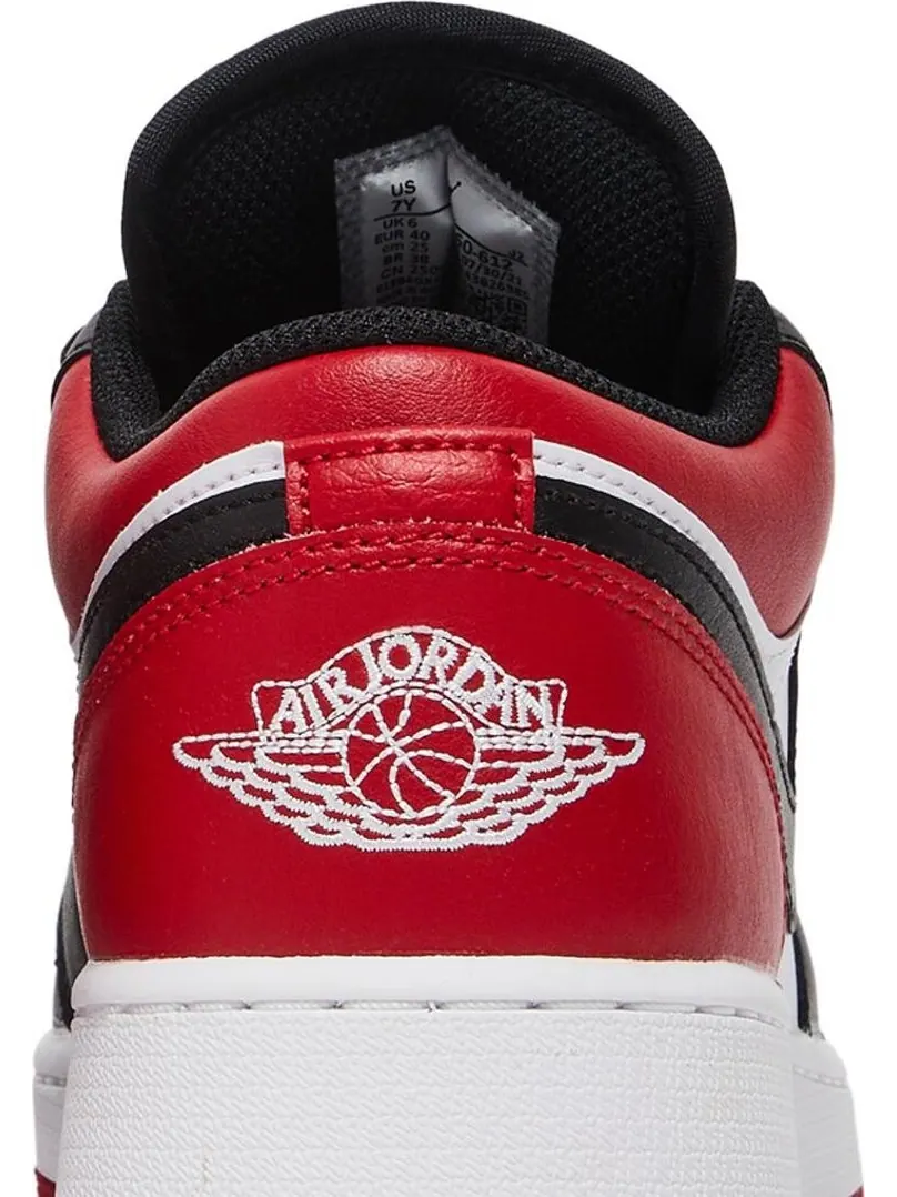 Кроссовки Air Jordan 1 Low GS Bred Toe — изображение 7 из 8, красный
