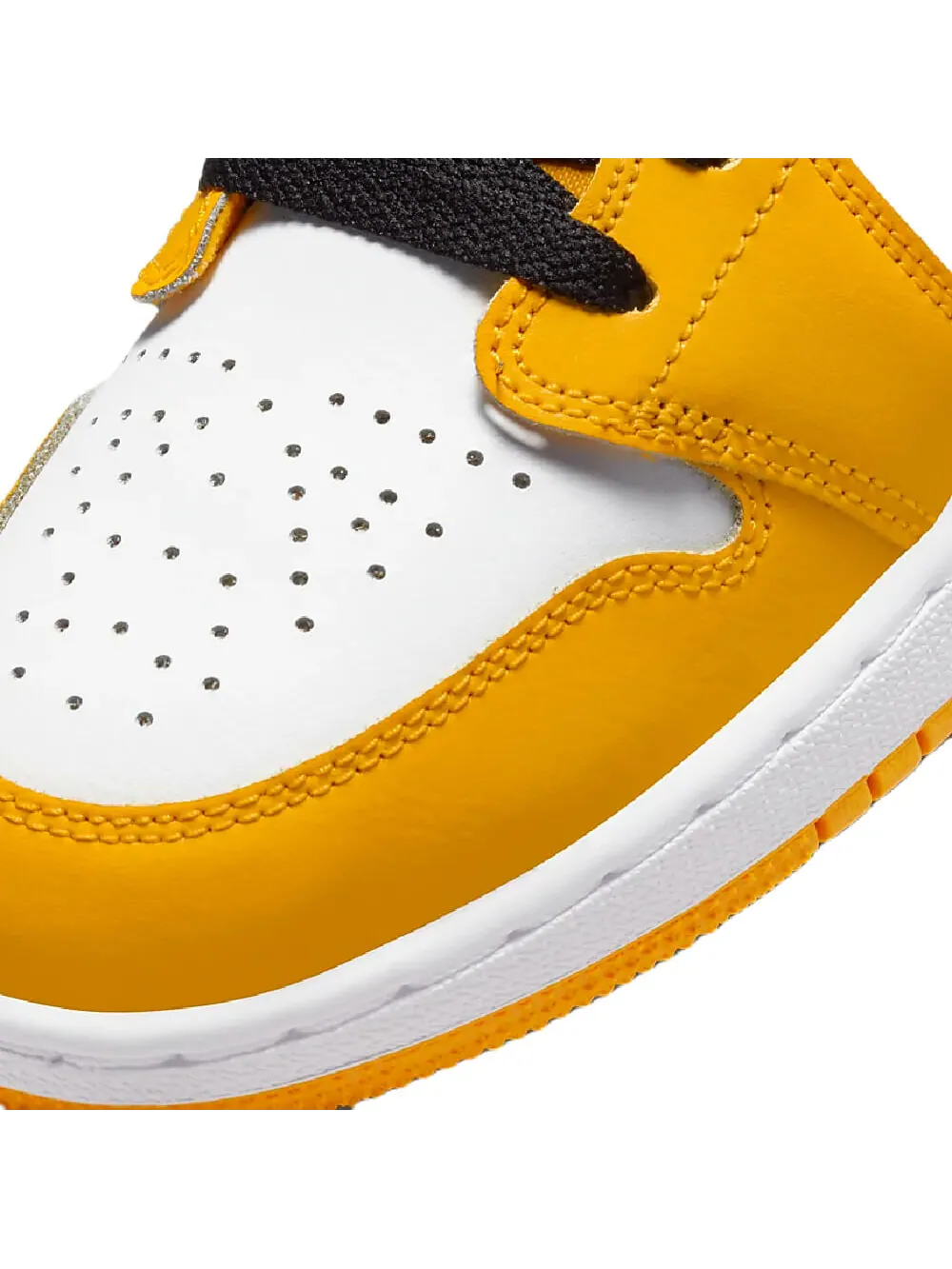 Детские кроссовки Nike Air Jordan 1 Low — изображение 7 из 8, белый желтый