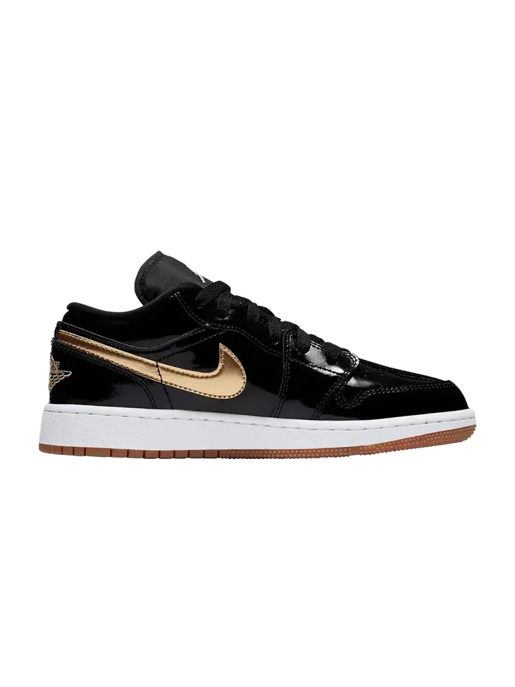 Кроссовки Air Jordan 1 Low GS 'Metallic Gold' — изображение 1 из 1, черный