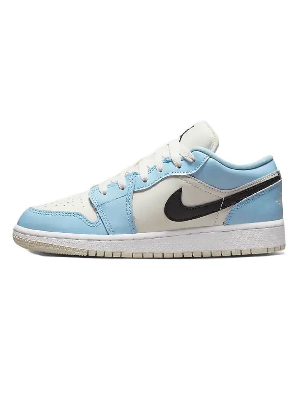 Кроссовки Nike Air Jordan 1 Low OG — изображение 1 из 8, черный/голубой/бежевый