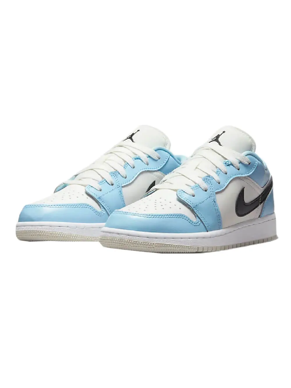 Кроссовки Nike Air Jordan 1 Low OG — изображение 2 из 8, черный/голубой/бежевый