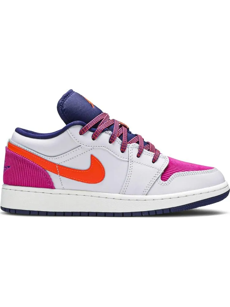 Кроссовки Air Jordan 1 Low GS Fire Pink Hyper Crimson — изображение 1 из 8, белый