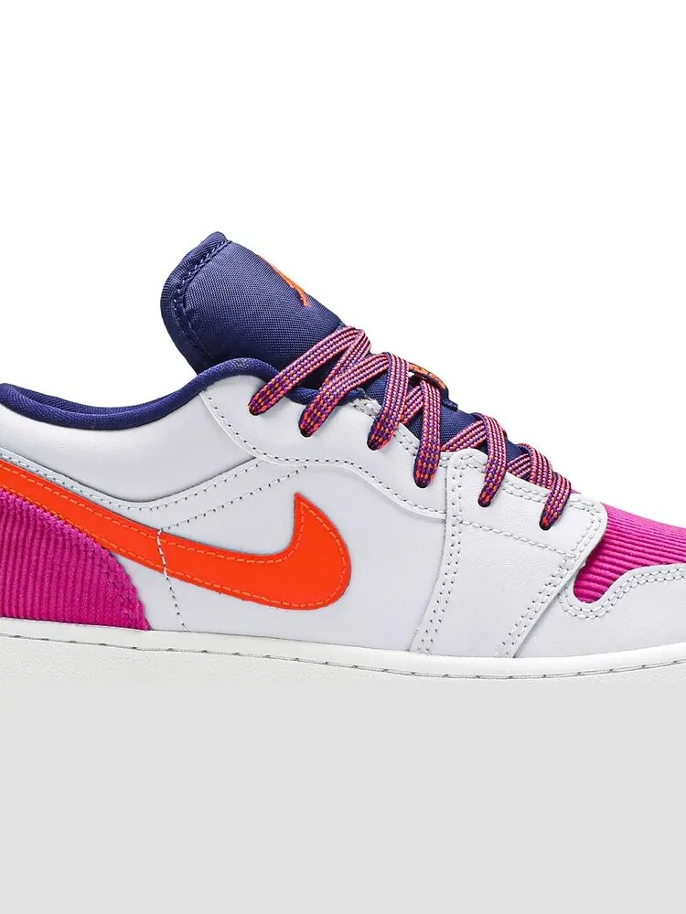 Кроссовки Air Jordan 1 Low GS Fire Pink Hyper Crimson — изображение 2 из 8, белый