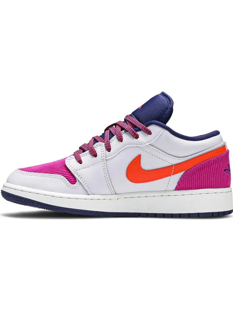 Кроссовки Air Jordan 1 Low GS Fire Pink Hyper Crimson — изображение 3 из 8, белый
