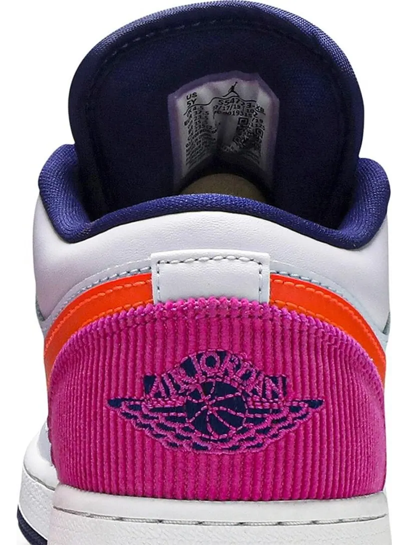 Кроссовки Air Jordan 1 Low GS Fire Pink Hyper Crimson — изображение 7 из 8, белый