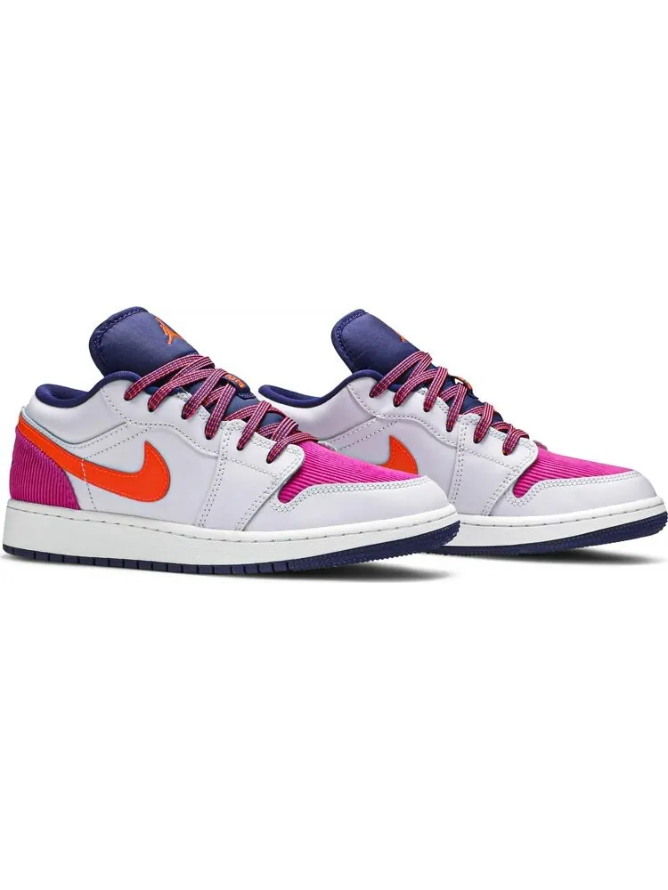 Кроссовки Air Jordan 1 Low GS Fire Pink Hyper Crimson — изображение 8 из 8, белый