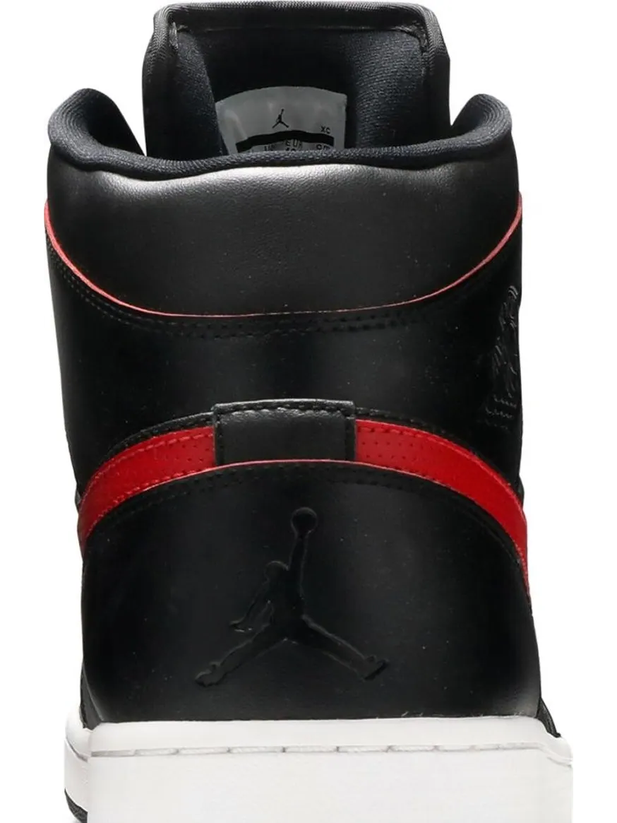 Кроссовки Air Jordan 1 Retro Mid Black Team Red — изображение 7 из 8, черный