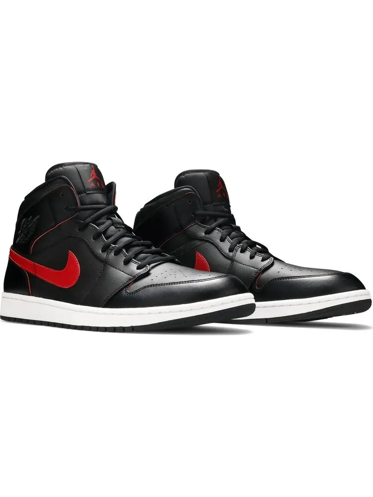 Кроссовки Air Jordan 1 Retro Mid Black Team Red — изображение 8 из 8, черный
