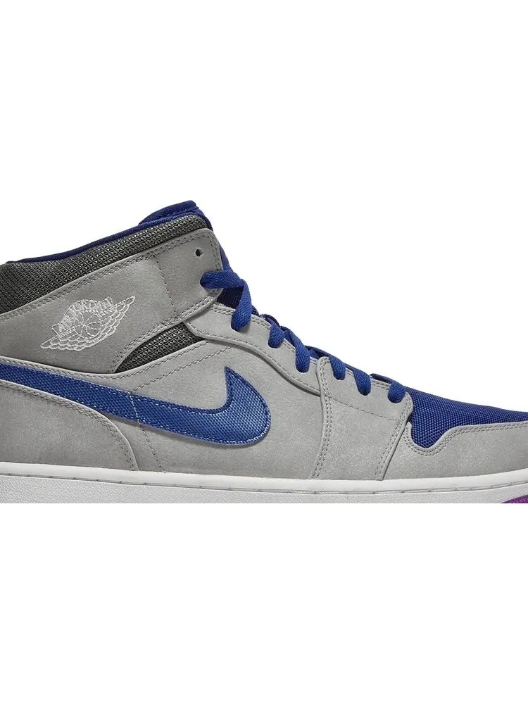 Кроссовки Air Jordan 1 Mid Matte Silver Purple — изображение 2 из 8, серебряный