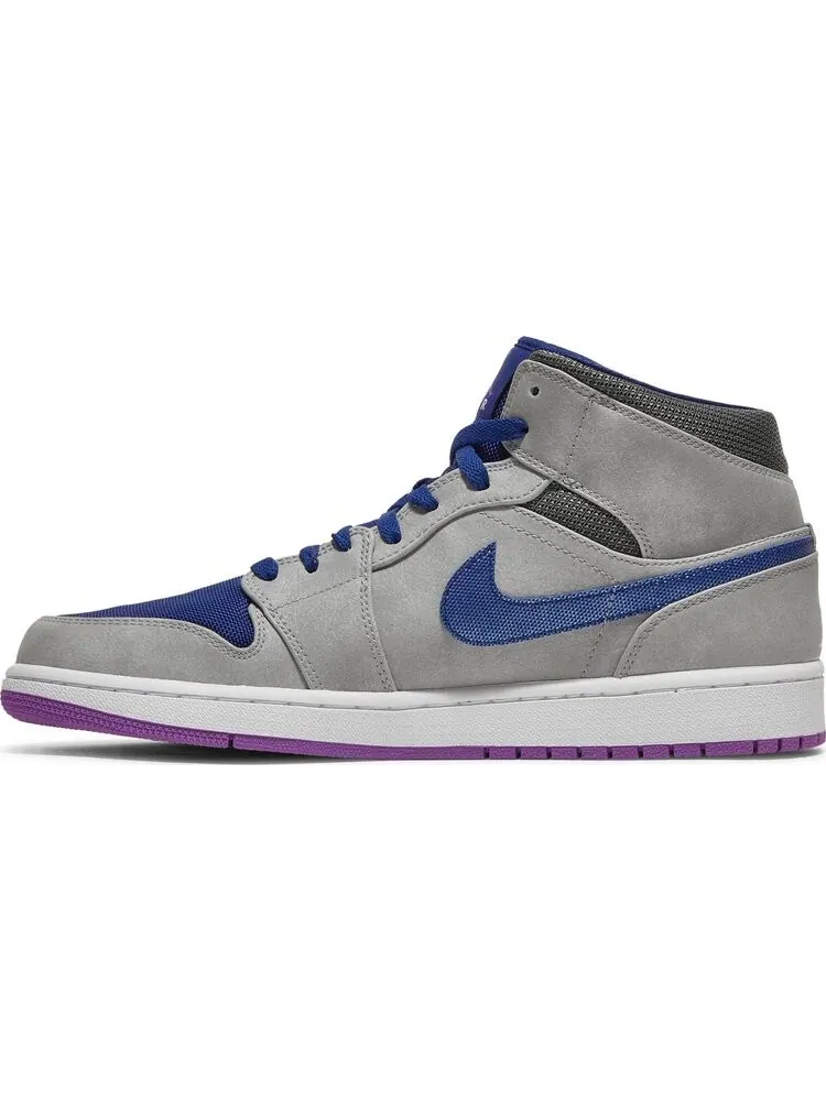 Кроссовки Air Jordan 1 Mid Matte Silver Purple — изображение 3 из 8, серебряный