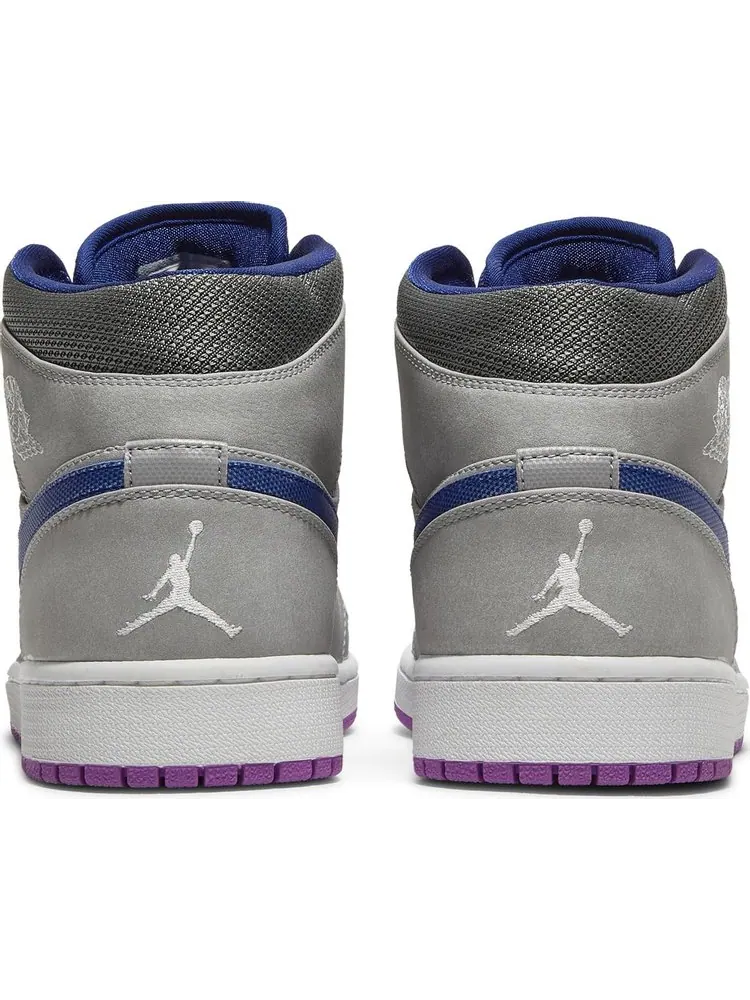 Кроссовки Air Jordan 1 Mid Matte Silver Purple — изображение 6 из 8, серебряный