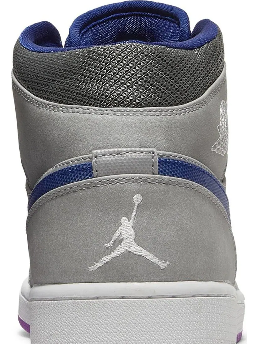 Кроссовки Air Jordan 1 Mid Matte Silver Purple — изображение 7 из 8, серебряный