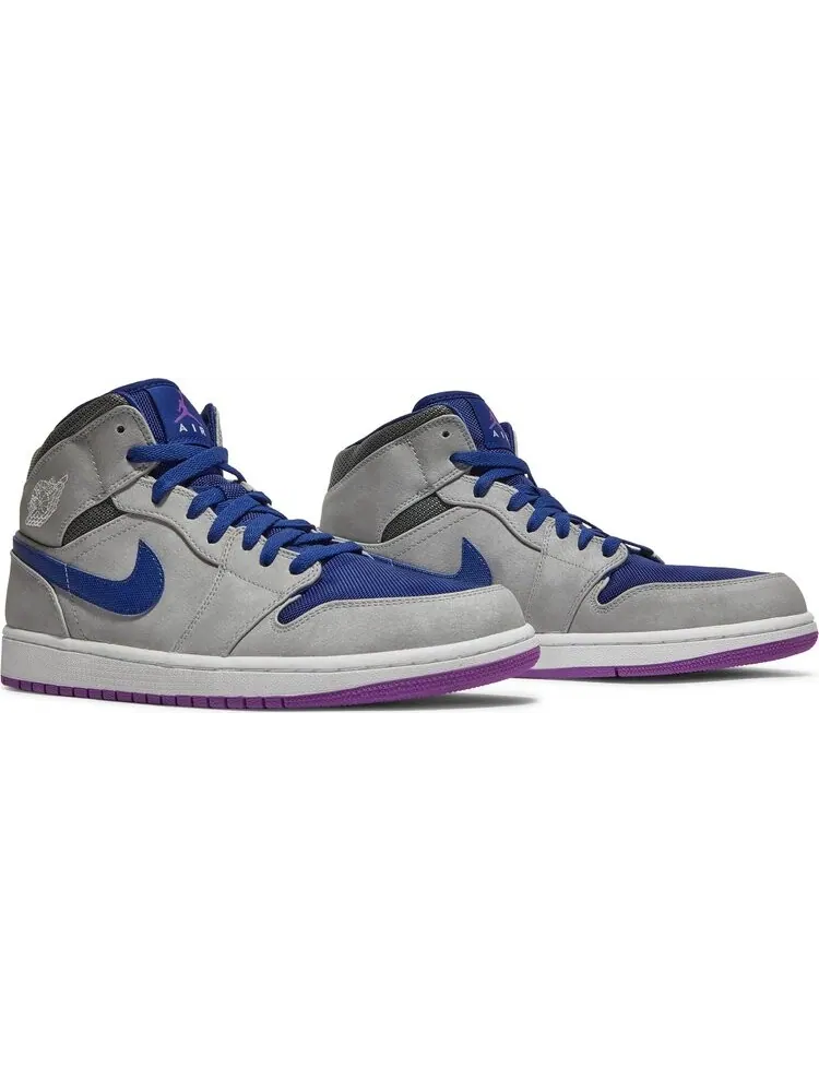 Кроссовки Air Jordan 1 Mid Matte Silver Purple — изображение 8 из 8, серебряный