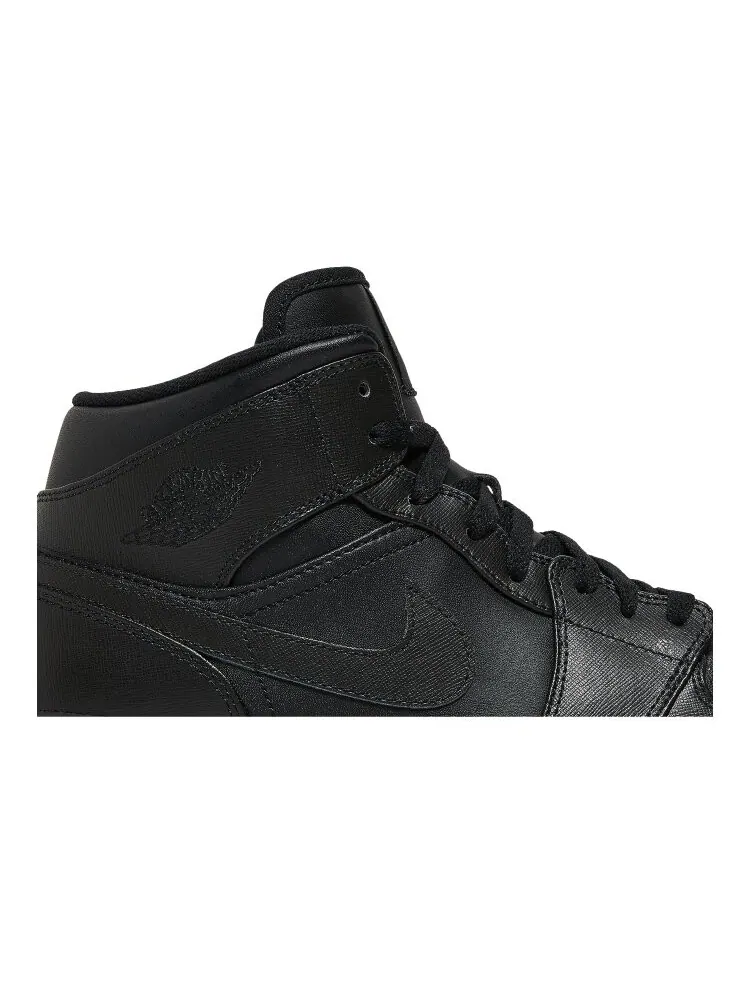 Кроссовки Air Jordan 1 Mid 2013 'Triple Black' — изображение 2 из 4, черный
