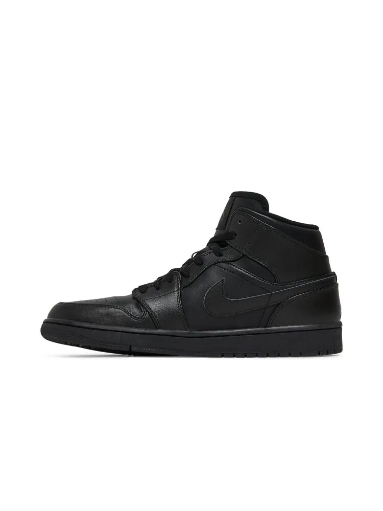 Кроссовки Air Jordan 1 Mid 2013 'Triple Black' — изображение 3 из 4, черный
