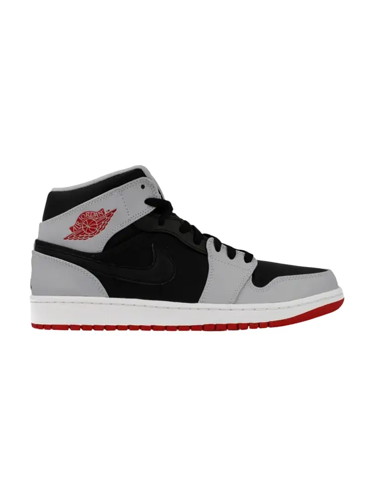 Кроссовки Air Jordan 1 Mid 'Red Grey' — изображение 1 из 1, черный