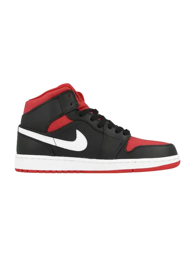 Кроссовки Air Jordan 1 Mid 'Black Gym Red' — изображение 1 из 4, черный