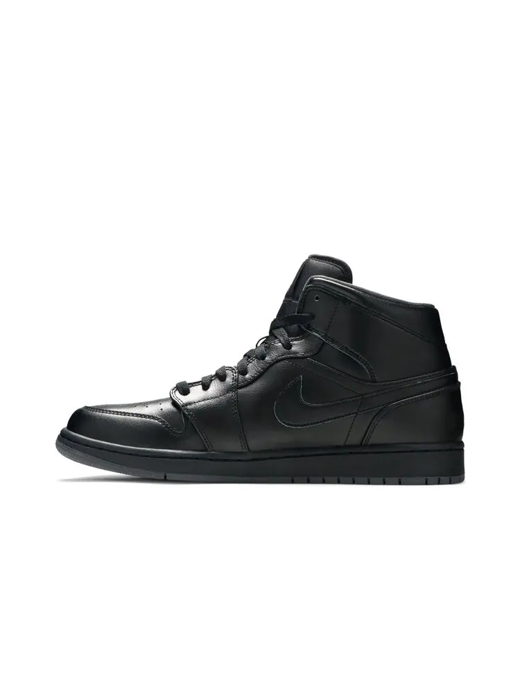 Кроссовки Air Jordan 1 Mid 'Black' — изображение 3 из 4, черный