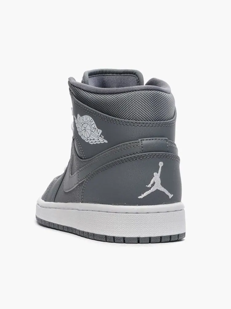 Кроссовки Air Jordan Air Jordan 1 Retro Mid 'Cool Grey' — изображение 4 из 6, серый/белый-серый