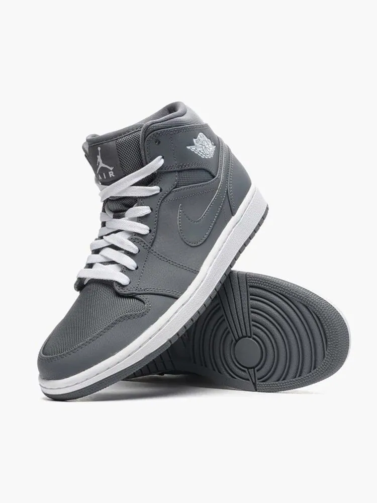 Кроссовки Air Jordan Air Jordan 1 Retro Mid 'Cool Grey' — изображение 6 из 6, серый/белый-серый