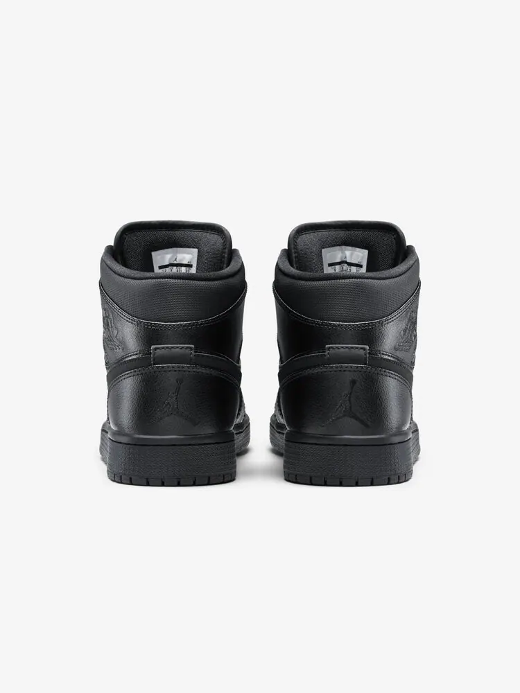 Кроссовки Air Jordan 1 Mid 'Black' — изображение 2 из 4, черный