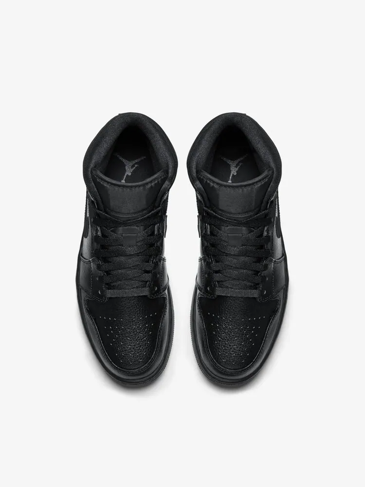 Кроссовки Air Jordan 1 Mid 'Black' — изображение 4 из 4, черный