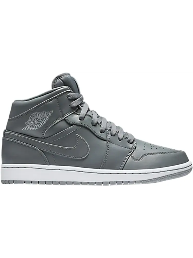 Кроссовки Air Jordan 1 Mid Cool Grey — изображение 1 из 1, серый