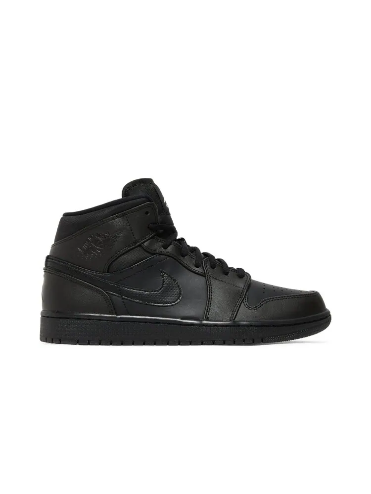 Кроссовки Air Jordan 1 Mid 'Black White' — изображение 1 из 4, черный