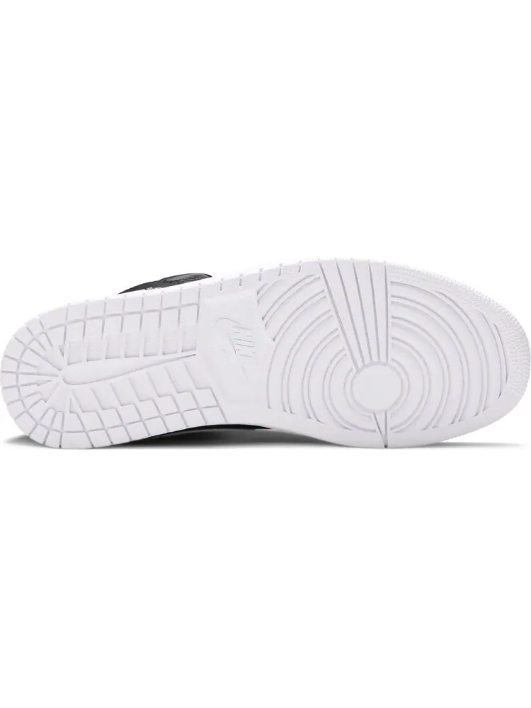 Кроссовки Air Jordan 1 Retro Mid Black White — изображение 4 из 8, черный