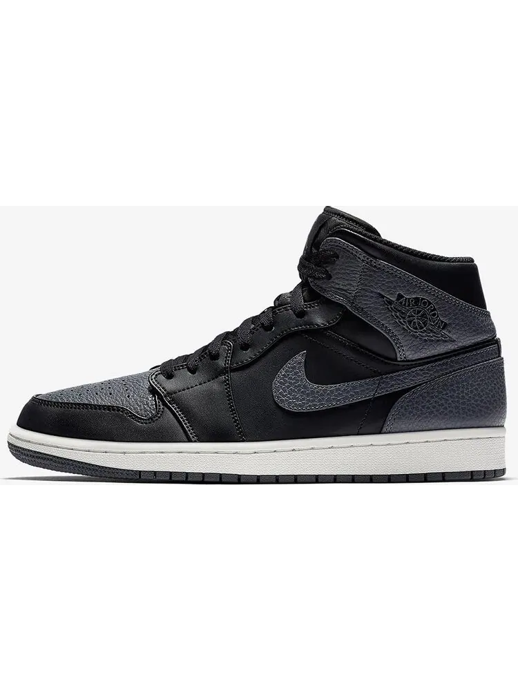 Кроссовки Air Jordan 1 Mid Dark Grey — изображение 2 из 6, черный