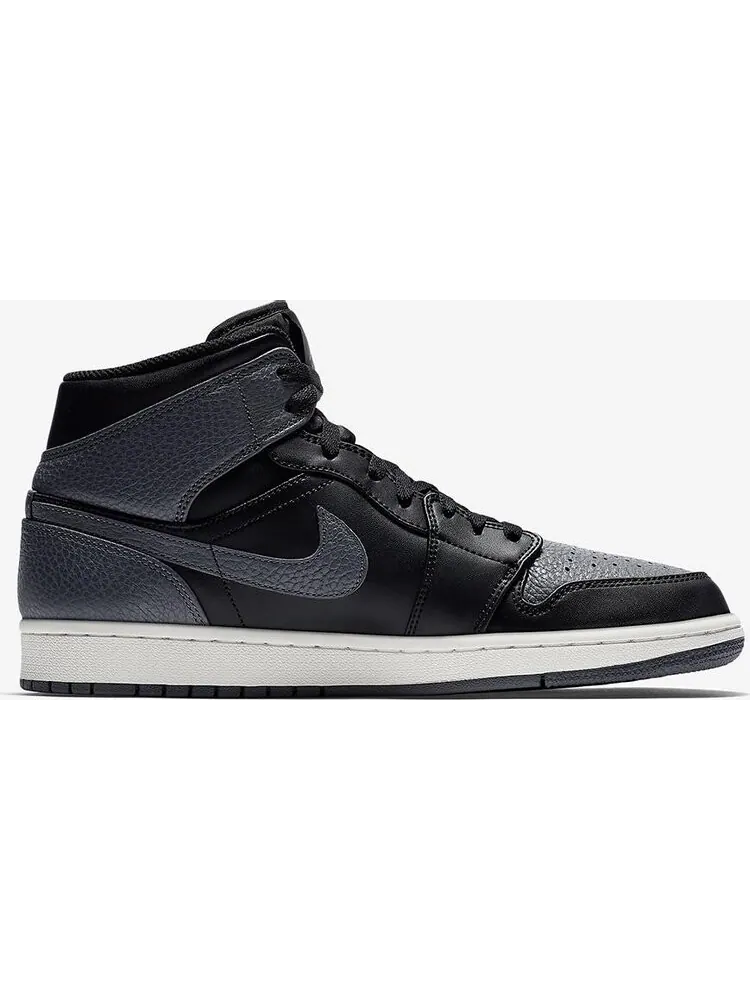 Кроссовки Air Jordan 1 Mid Dark Grey — изображение 3 из 6, черный