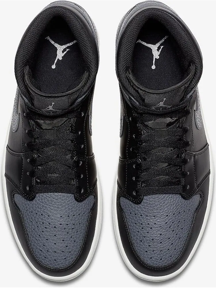 Кроссовки Air Jordan 1 Mid Dark Grey — изображение 4 из 6, черный