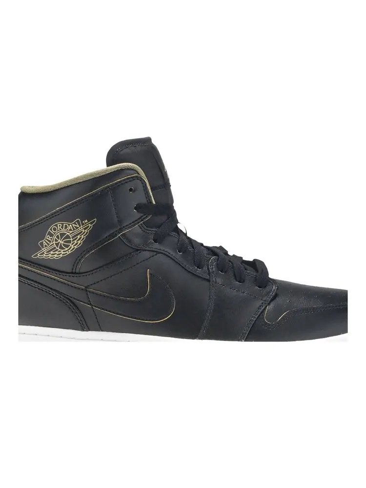 Кроссовки Air Jordan 1 Mid 'Black Gold' — изображение 2 из 4, черный