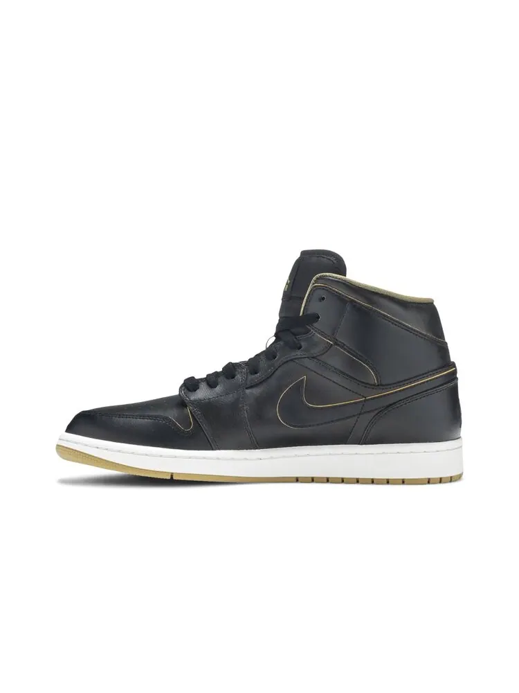 Кроссовки Air Jordan 1 Mid 'Black Gold' — изображение 3 из 4, черный