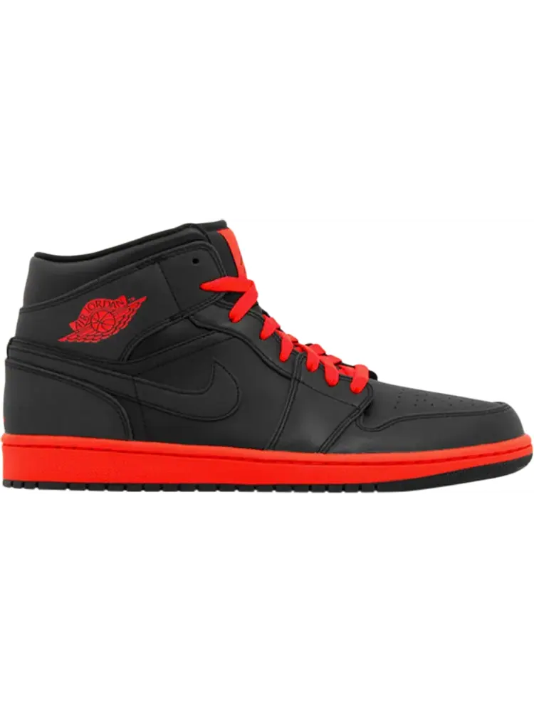 Кроссовки Air Jordan 1 Retro Mid Black Infrared — изображение 1 из 1, черный
