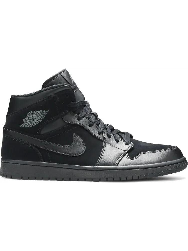 Кроссовки Air Jordan 1 Mid Black — изображение 1 из 8, черный