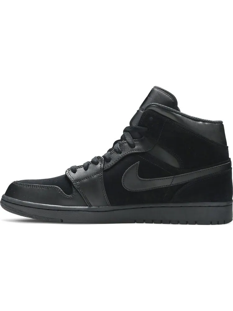 Кроссовки Air Jordan 1 Mid Black — изображение 3 из 8, черный