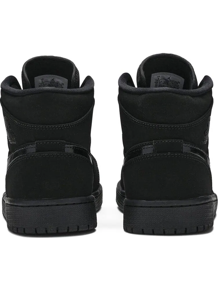 Кроссовки Air Jordan 1 Mid Triple Black Suede — изображение 6 из 8, черный