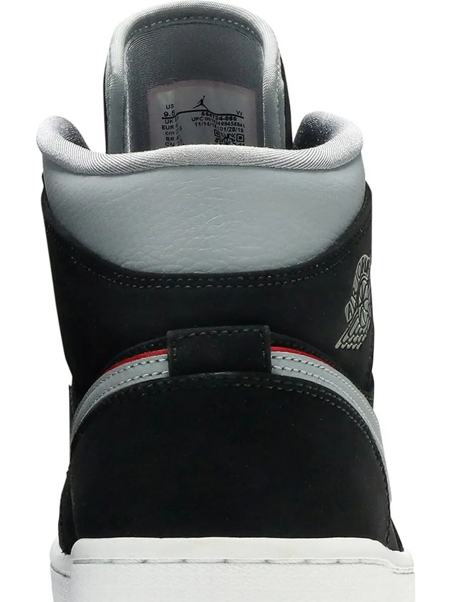 Кроссовки Air Jordan 1 Mid Black Grey — изображение 7 из 8, черный