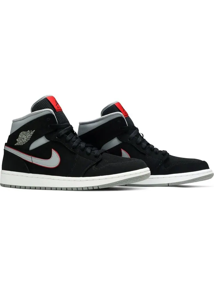 Кроссовки Air Jordan 1 Mid Black Grey — изображение 8 из 8, черный