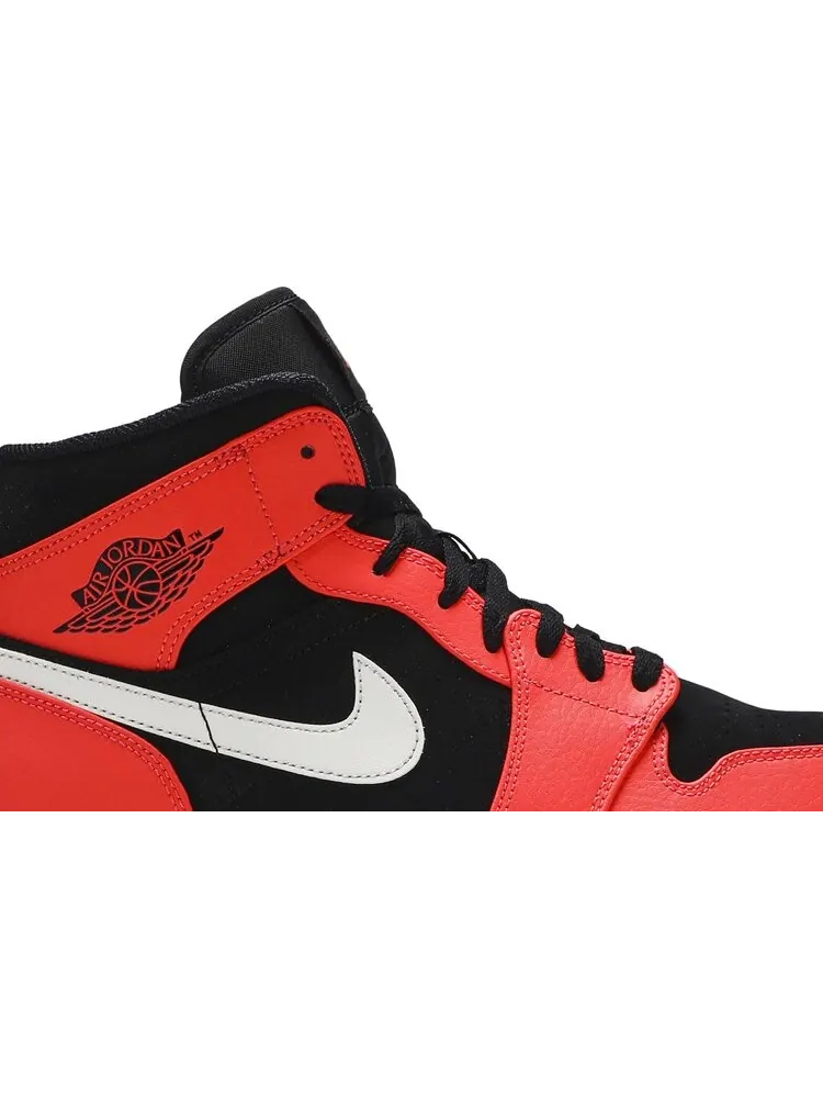 Кроссовки Air Jordan 1 Retro Mid Infrared 23 — изображение 2 из 8, красный