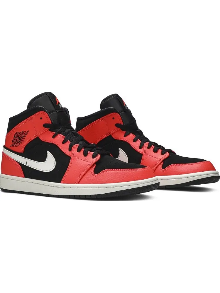 Кроссовки Air Jordan 1 Retro Mid Infrared 23 — изображение 8 из 8, красный