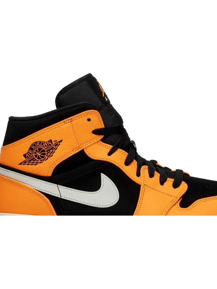 Кроссовки Air Jordan 1 Mid Black Cone — изображение 2 из 8, оранжевый