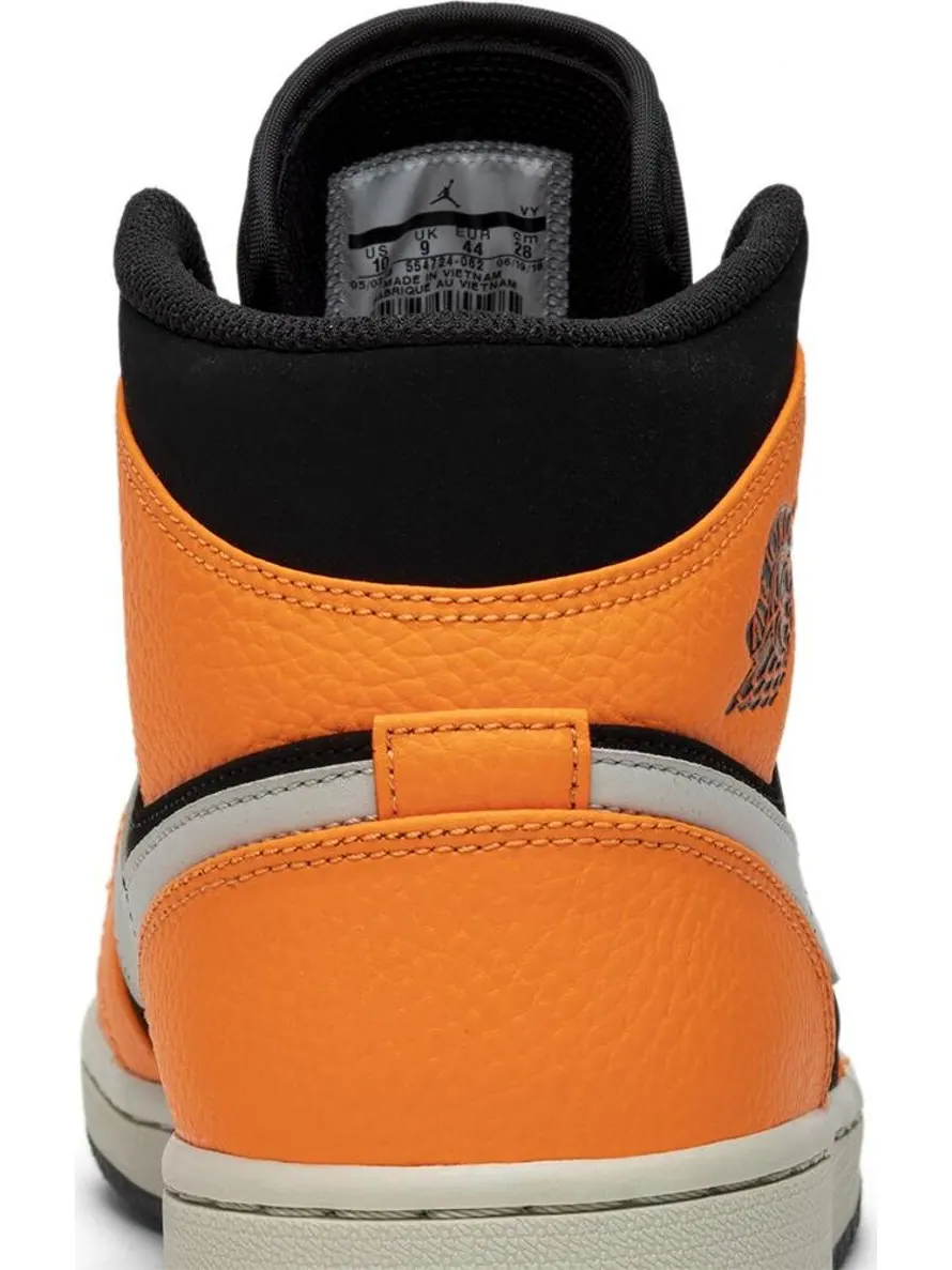 Кроссовки Air Jordan 1 Mid Black Cone — изображение 7 из 8, оранжевый