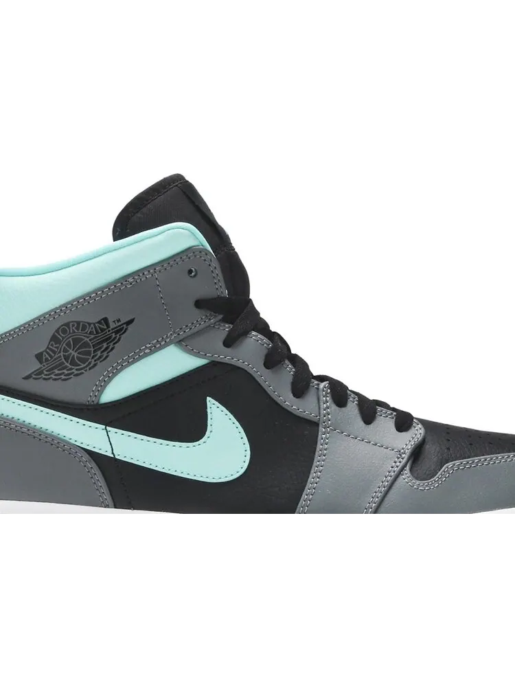 Кроссовки Air Jordan 1 Mid Grey Aqua — изображение 2 из 8, серый