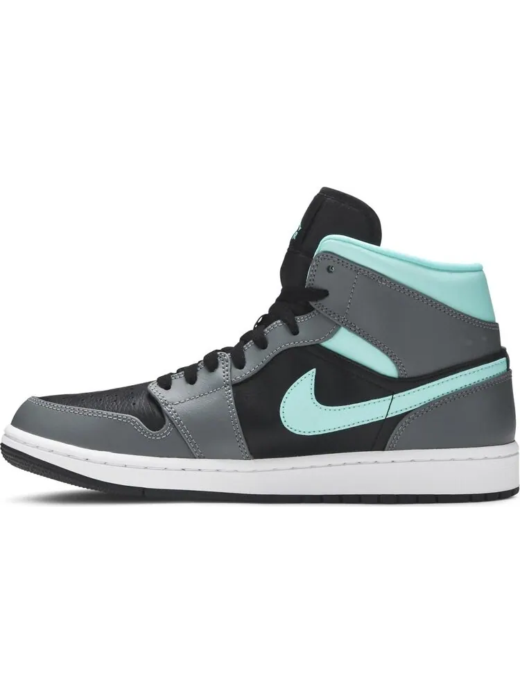 Кроссовки Air Jordan 1 Mid Grey Aqua — изображение 3 из 8, серый