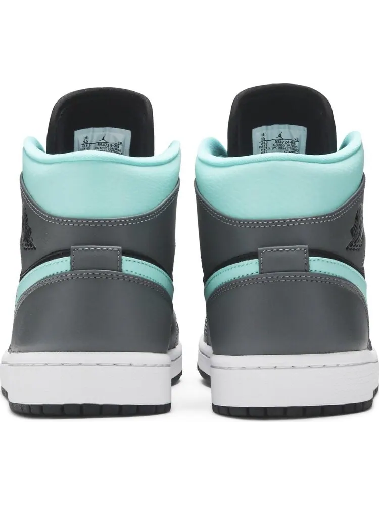 Кроссовки Air Jordan 1 Mid Grey Aqua — изображение 6 из 8, серый