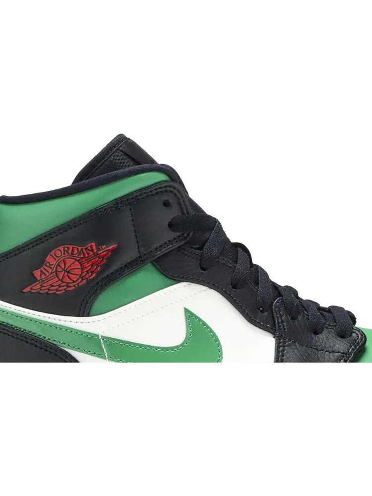 Кроссовки Air Jordan 1 Mid Pine — изображение 2 из 8, черный зеленый