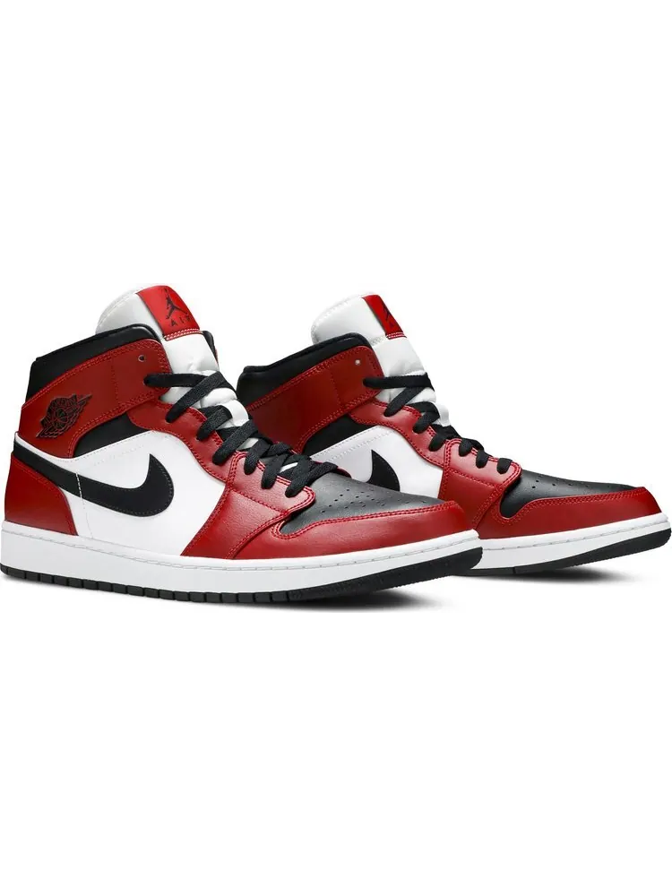 Кроссовки Air Jordan 1 Mid Chicago Black Toe — изображение 8 из 8, красный
